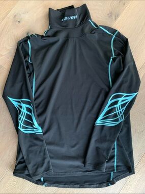 Bauer Hockey Women’s black rashguard neck guard shirt